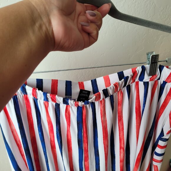 Lane Bryant Striped Crepe Midi Skirt - Picture 11 of 11